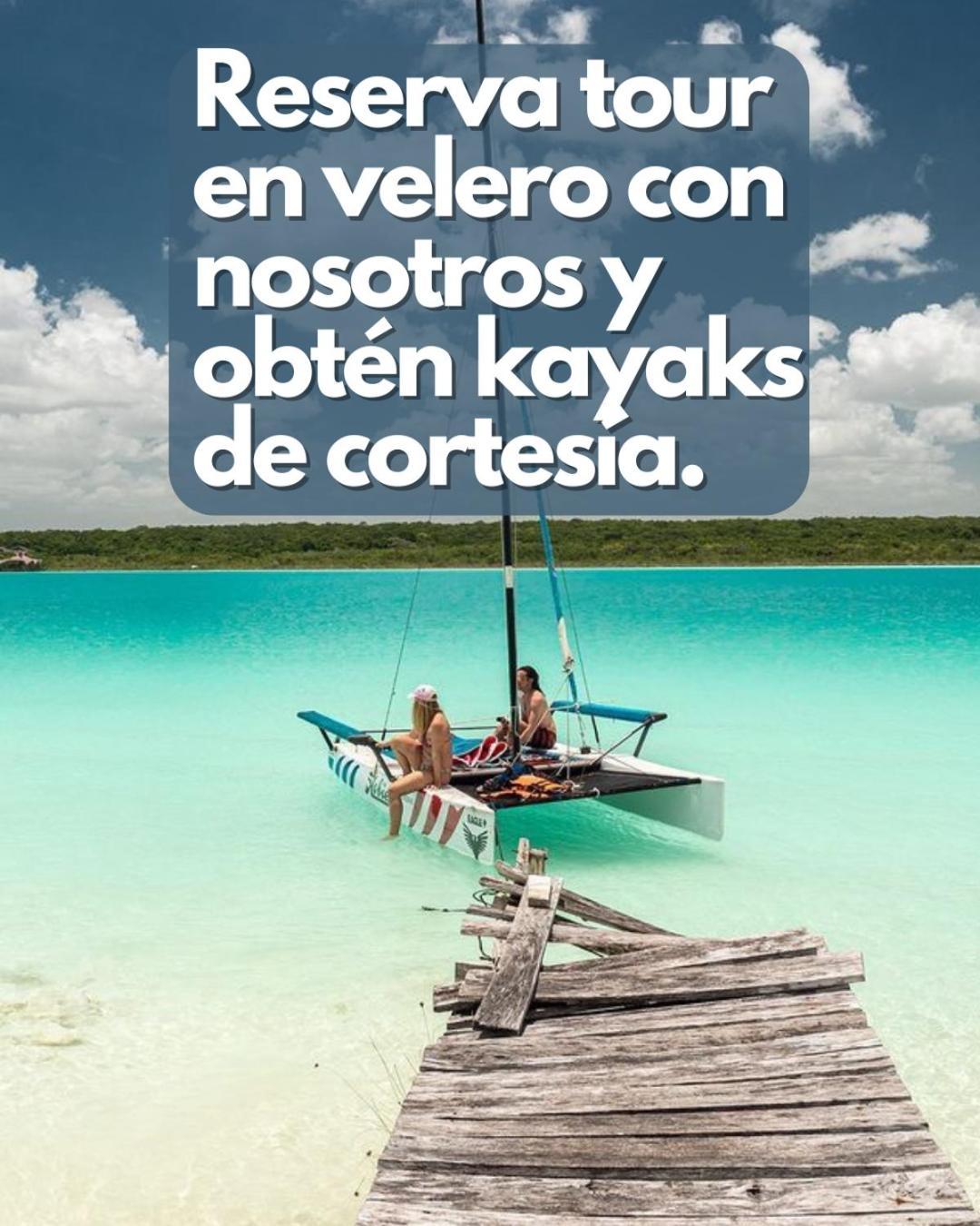 Tortuga Bacalar Bed & Breakfast Bagian luar foto